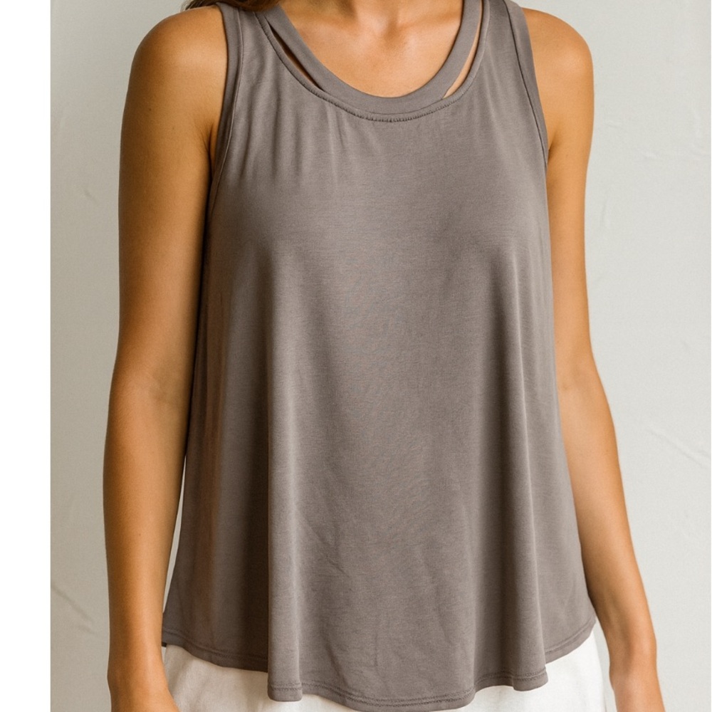 Ten Sixty Sherman Gray Sleeveless Women's Top